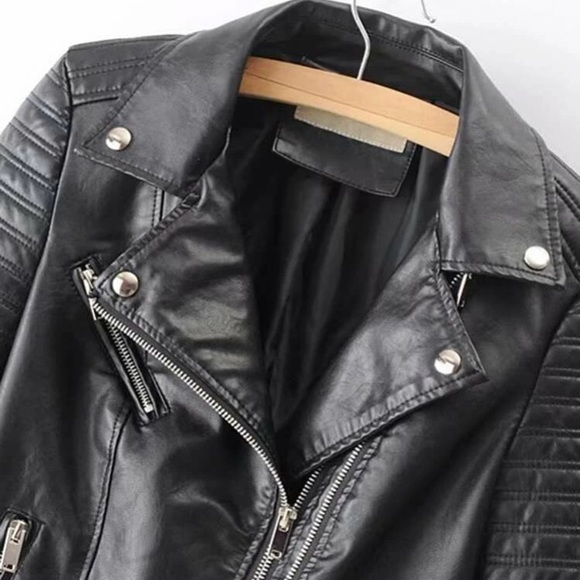 🌙SHEIN Katy Perry’s Picks Faux Leather Biker Jacket🌙 - Picture 5 of 10